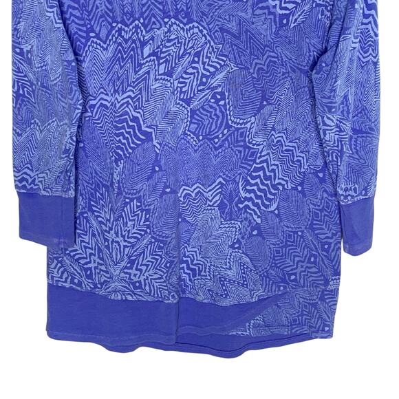 Fresh Produce S Womens Botanical Print Boat Neck Sweatshirt Top Periwinkle - Picture 5 of 7